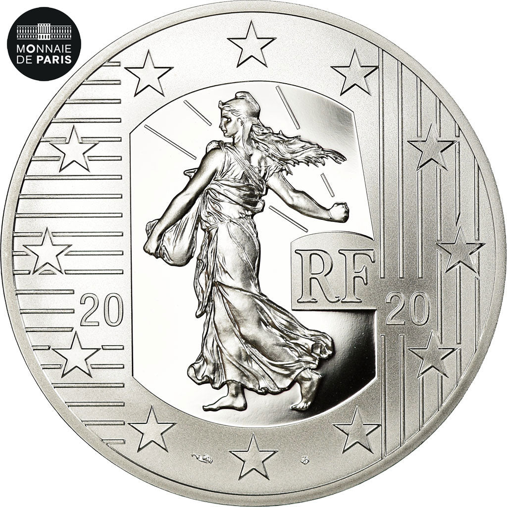 França, Monnaie de Paris, 10 Euro, Semeuse, De Gaulle, Le Nouveau Franc, 2020