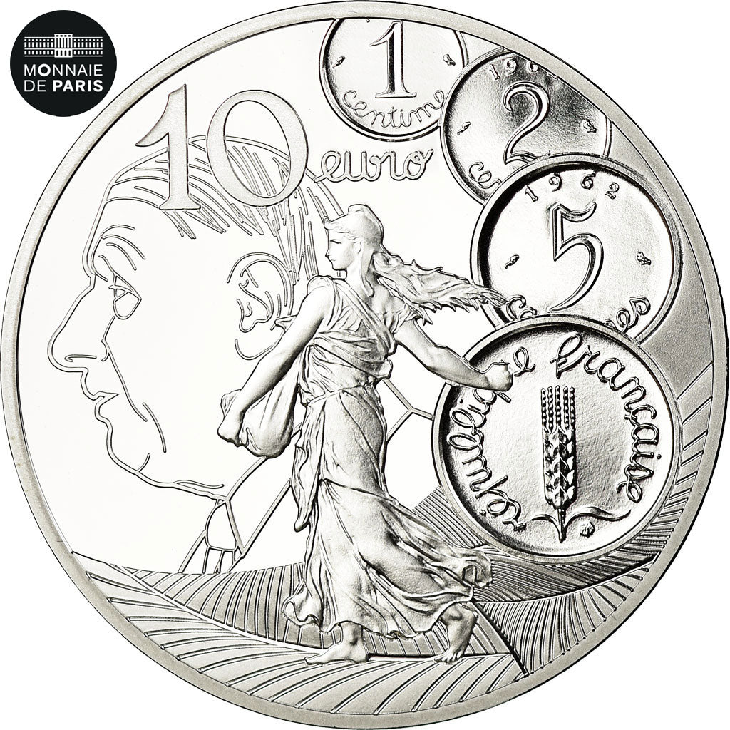 França, Monnaie de Paris, 10 Euro, Semeuse, De Gaulle, Le Nouveau Franc, 2020