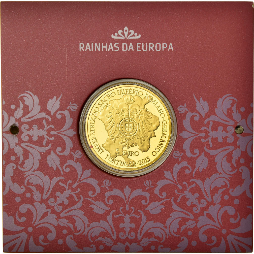 Portogallo, 5 Euro, Isabel, 2015, SPL, Oro
