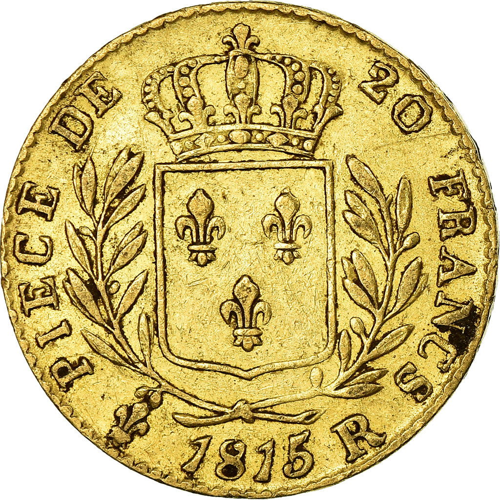 Coin, France, Louis XVIII, 20 Francs, 1815, London, EF(40-45), Gold, KM 706.7