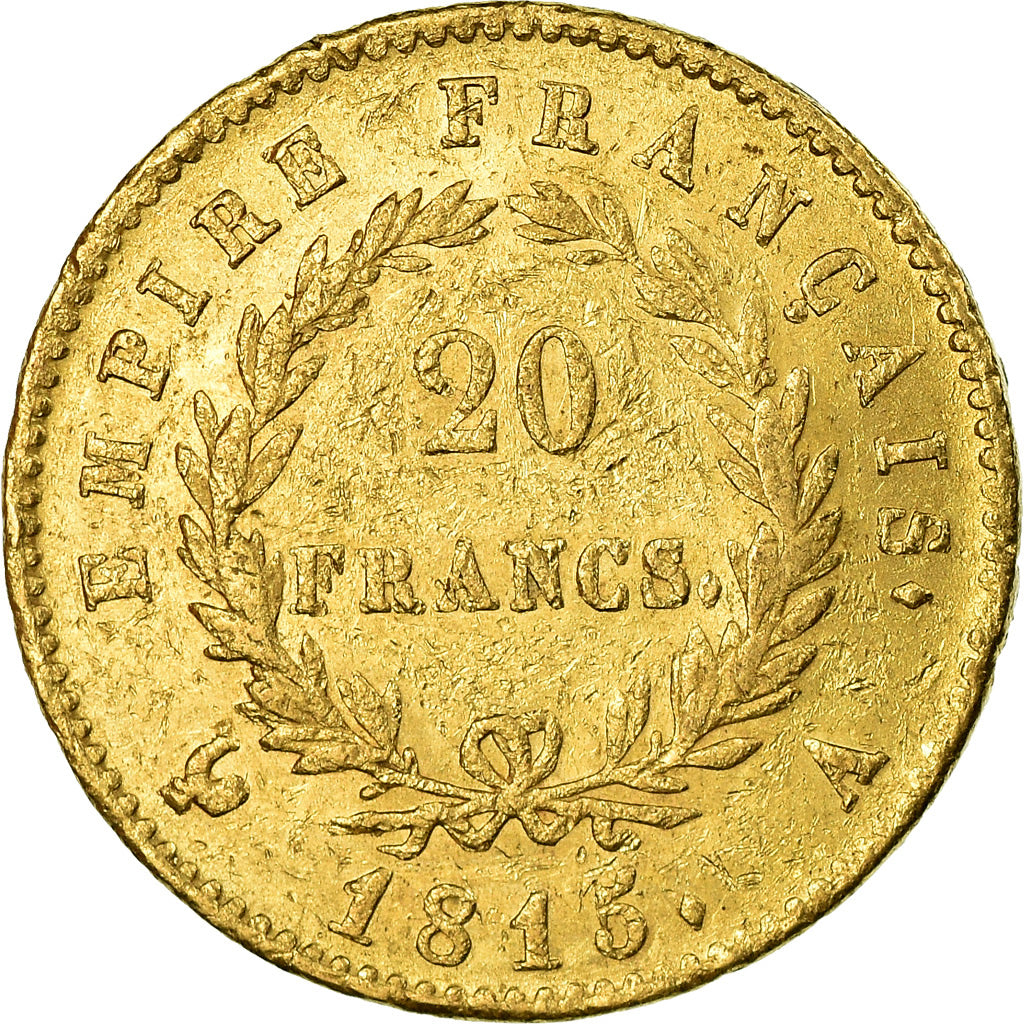 Münze, Frankreich, Napoléon I, 20 Francs, 1815, Paris, S+, Gold, KM:705.1