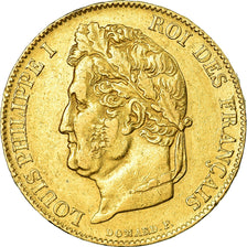 Moeda, França, Louis-Philippe, 20 Francs, 1845, Lille, EF(40-45), Dourado