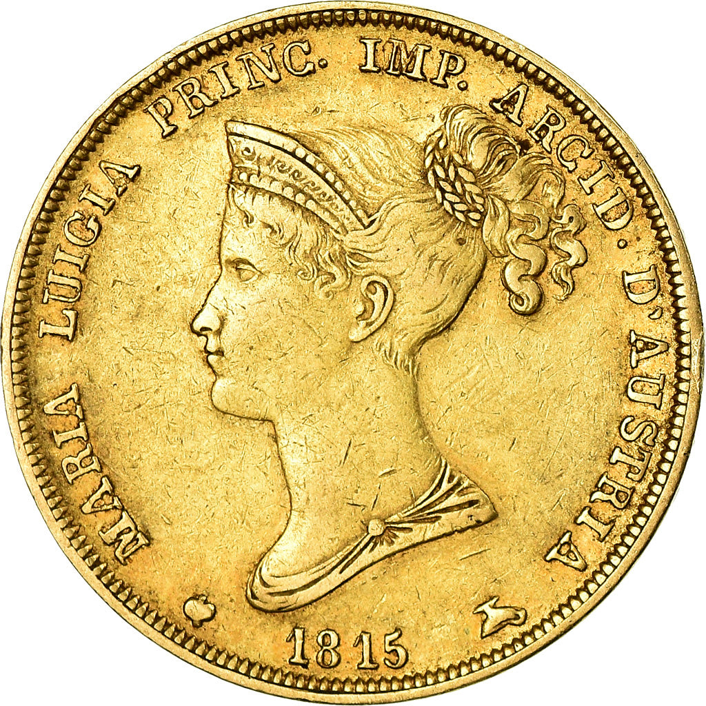 Munten, Italiaanse staten, PARMA, Maria Luigia, 40 Lire, 1815, Parma, ZF, Goud