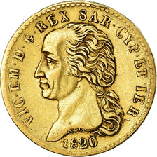Coin, ITALIAN STATES, SARDINIA, Vittorio Emanuele I, 20 Lire, 1820, Torino
