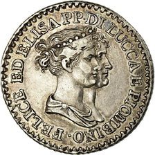 Moeda, ESTADOS ITALIANOS, LUCCA, Franco, 1806, Firenze, EF(40-45), Prata, KM:23