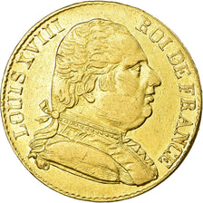 Coin, France, Louis XVIII, 20 Francs, 1815, London, EF(40-45), Gold, KM 706.7