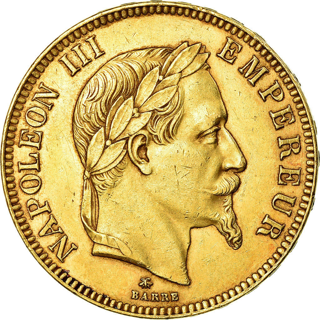 Munten, Frankrijk, Napoleon III, Napoléon III, 100 Francs, 1866, Paris, ZF+