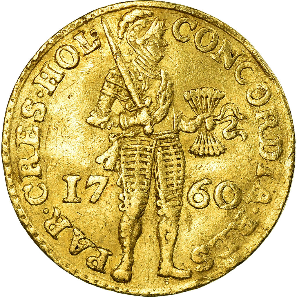 Monnaie, Pays-Bas, HOLLAND, Ducat, 1760, TB+, Or, KM:12.3