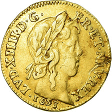 Moneta, Francja, Louis XIV, Louis d'or à la mèche longue, Louis d'Or, 1653