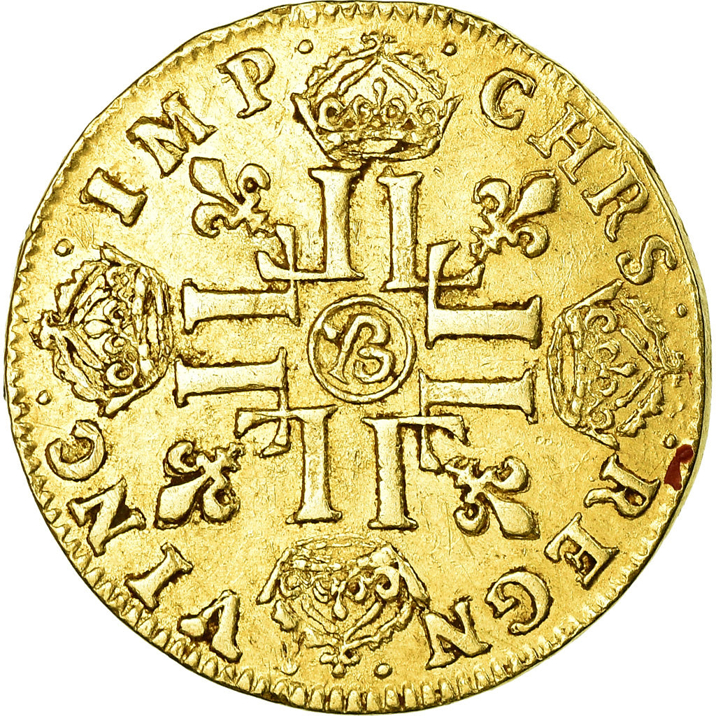 Moneta, Francja, Louis XIV, Louis d'or à la mèche longue, Louis d'Or, 1653