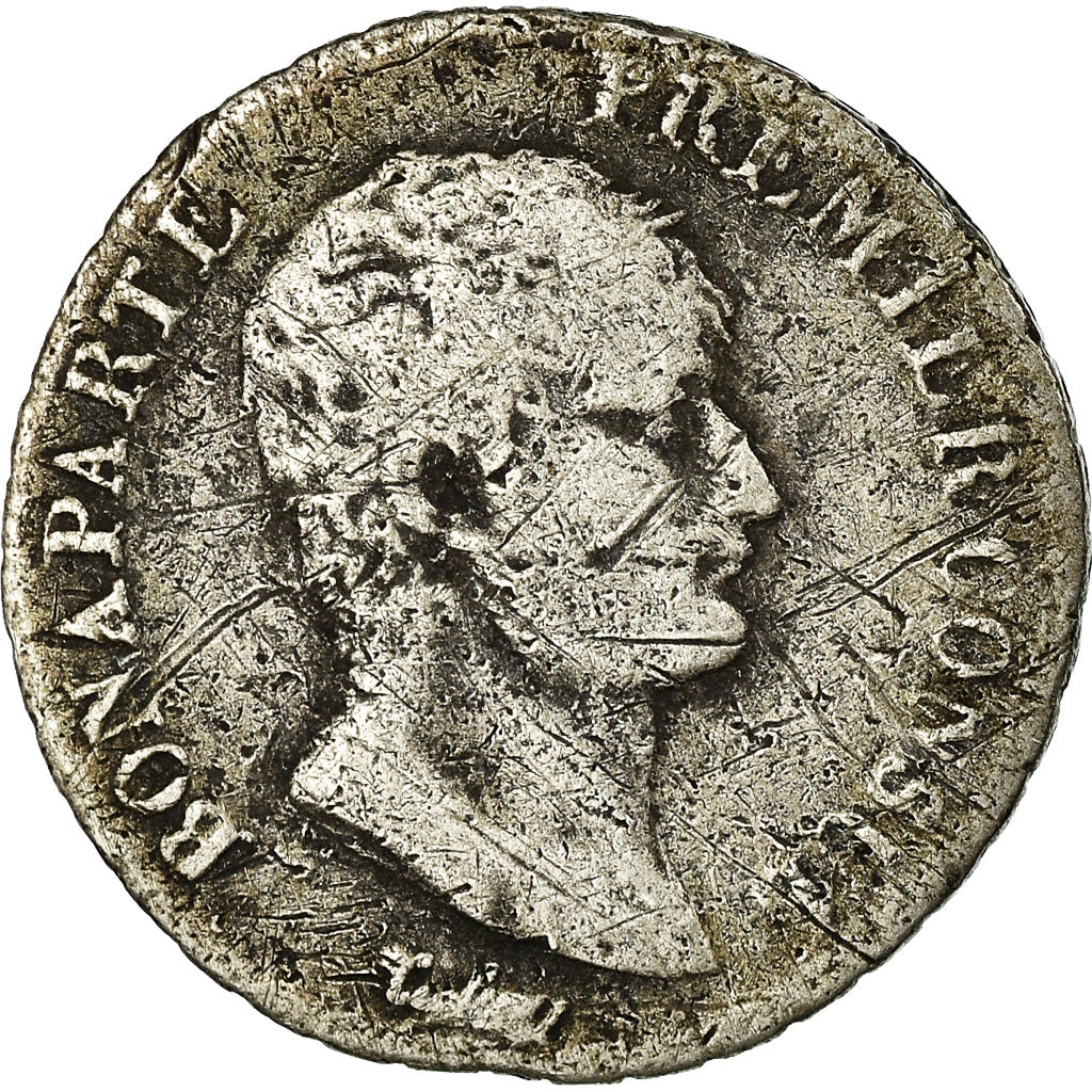 Moneda, Francia, Napoléon I, 1/2 Franc, An 12, Paris, BC+, Plata, KM:648.1