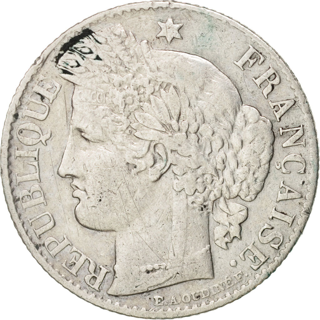 France, Cérès, 50 Centimes, 1881, Paris, Silver, KM:834.1