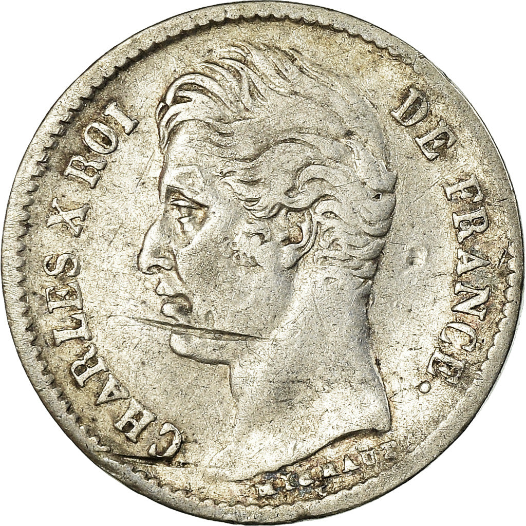 Moneda, Francia, Charles X, 1/4 Franc, 1830, Bayonne, BC+, Plata, KM:722.8