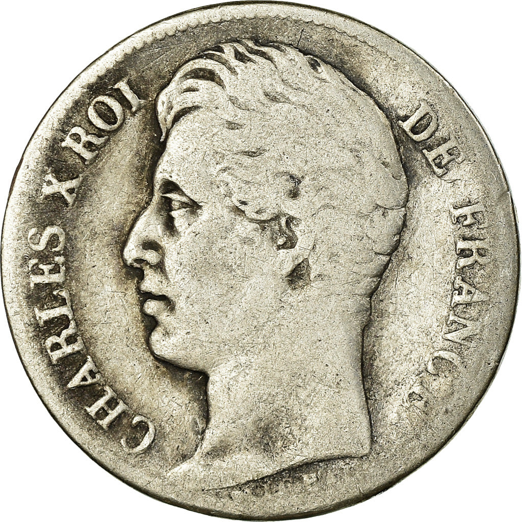 Coin, France, Charles X, 1/2 Franc, 1826, Bayonne, VF(20-25), Silver, KM:723.8