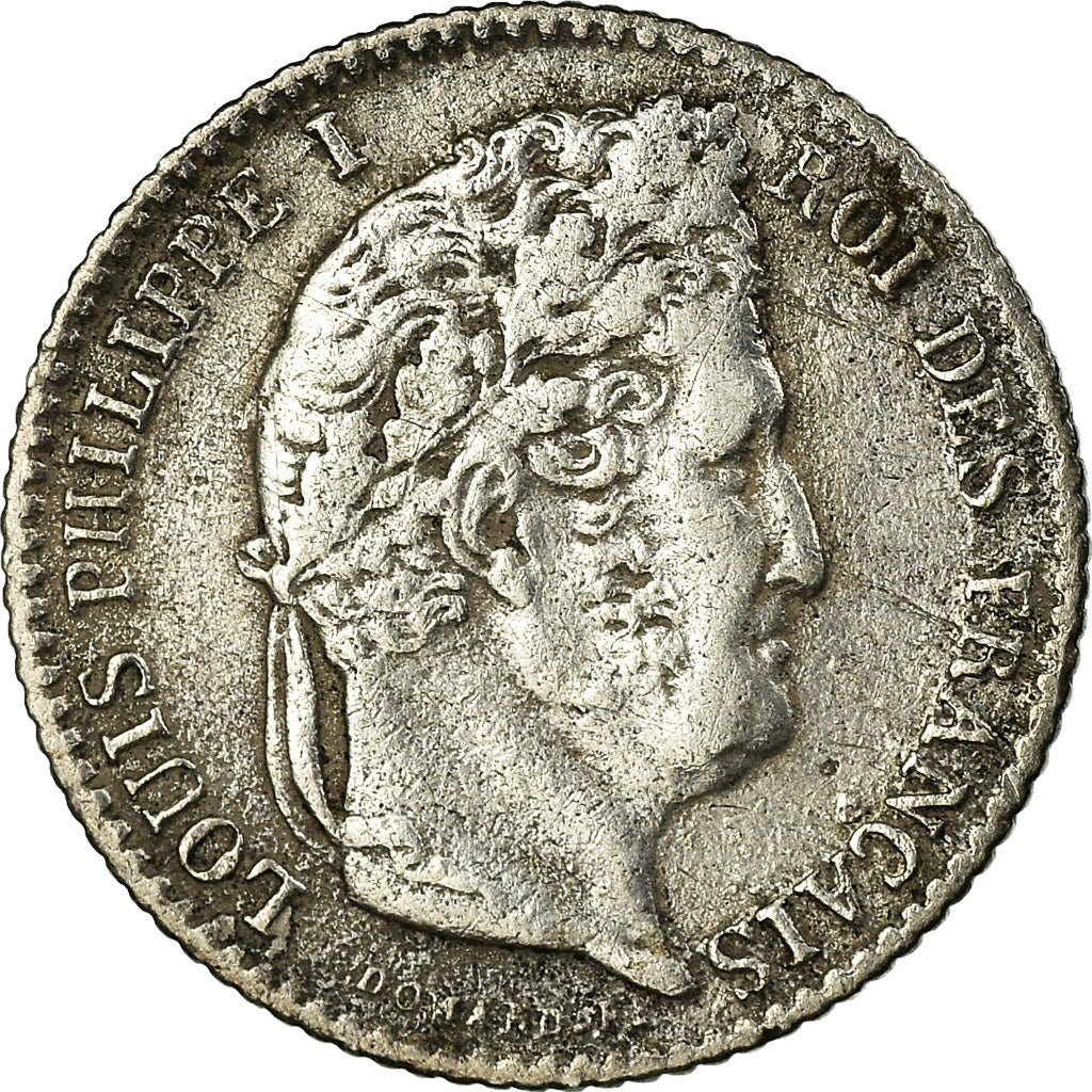 Moneda, Francia, Louis-Philippe, 1/4 Franc, 1831, Lille, BC+, Plata, KM:740.13