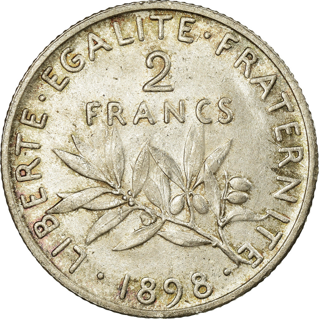Monnaie, France, Semeuse, 2 Francs, 1898, Paris, SUP+, Argent, Gadoury:532