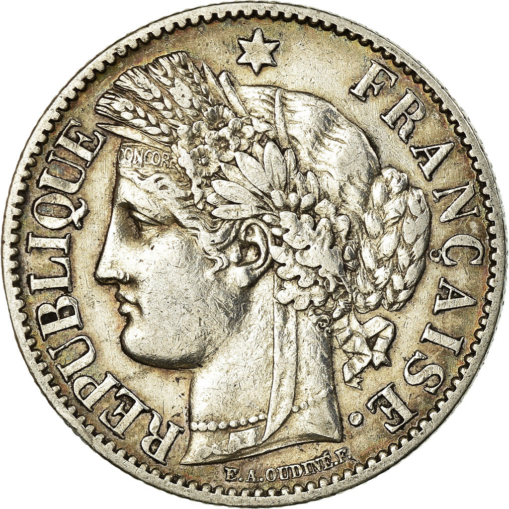 Coin, France, Cérès, 2 Francs, 1887, Paris, EF(40-45), Silver, KM:817.1