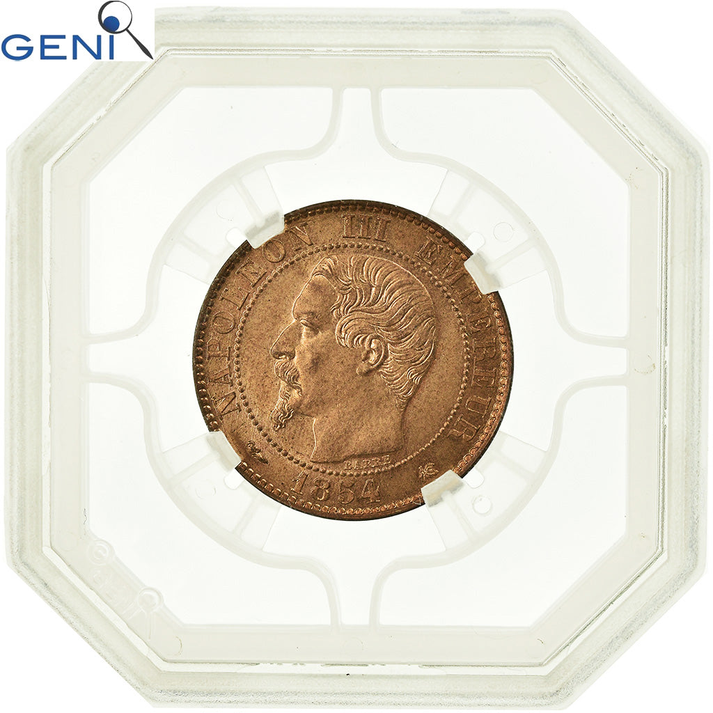 Münze, Frankreich, Napoléon III, 5 Centimes, 1854, Bordeaux, GENI, MS66RD