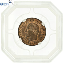 Coin, France, Napoléon III, 5 Centimes, 1856, Bordeaux, GENI, MS63RB, Bronze