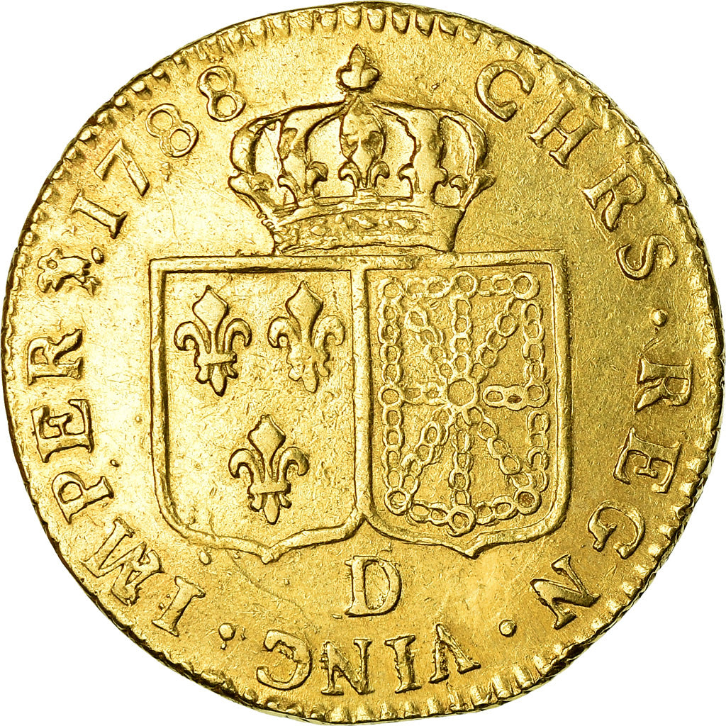 Coin, France, Louis XVI, Louis d'or à la tête nue, Louis d'Or, 1788, Lyon