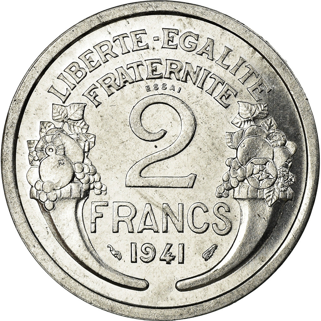 Monnaie, France, Morlon, 2 Francs, 1941, ESSAI, SPL, Aluminium, Gadoury:114.7
