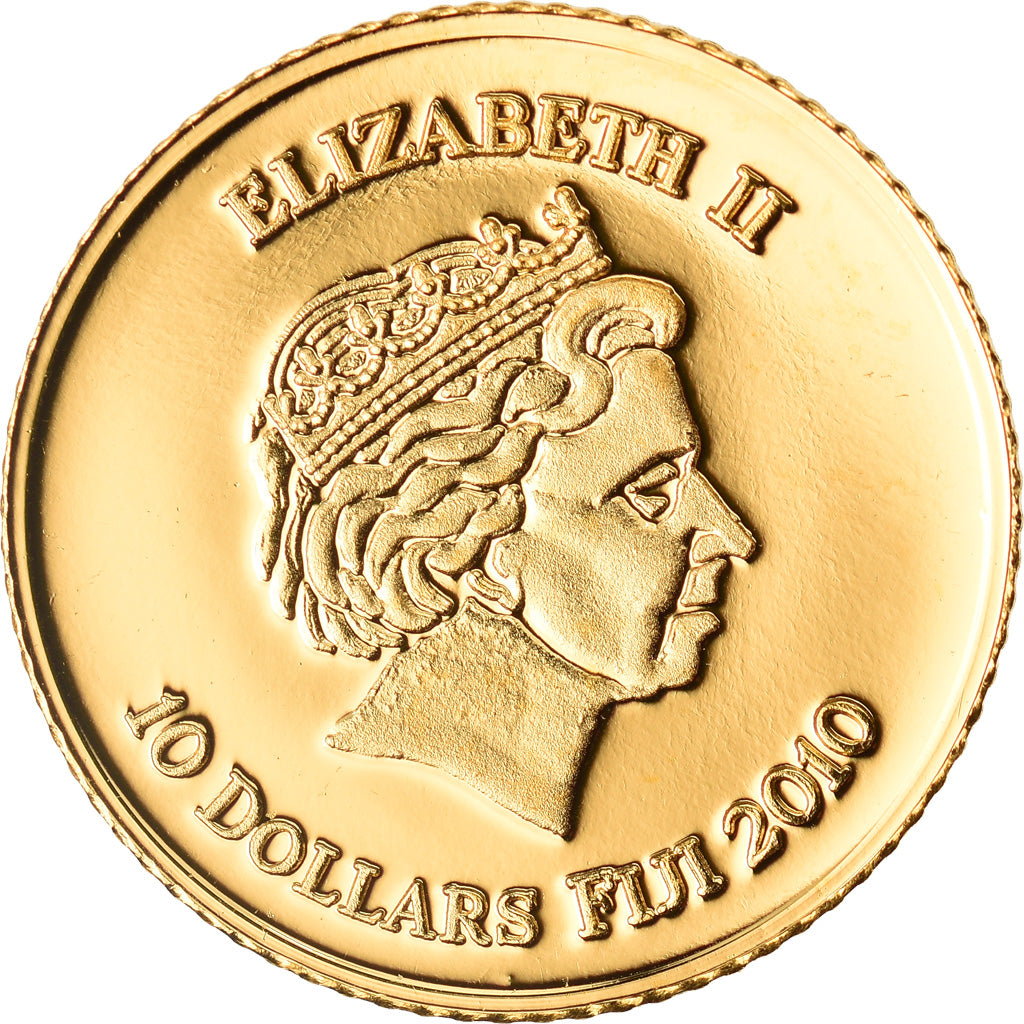 Moneta, Figi, Elizabeth II, 10 Dollars, 2010, FDC, Oro, KM:296