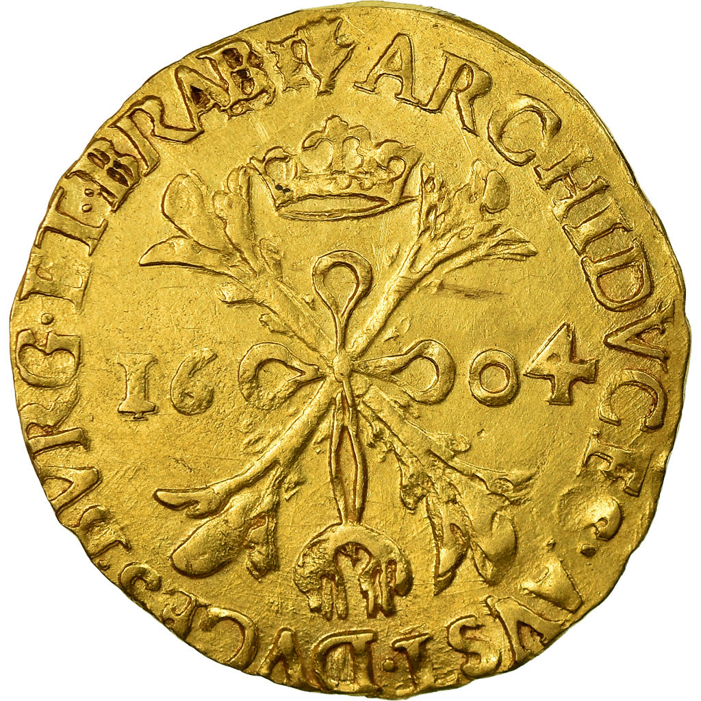 Coin, Spanish Netherlands, BRABANT, 2 Albertin, 4/3 Ducat, 1604, Antwerp