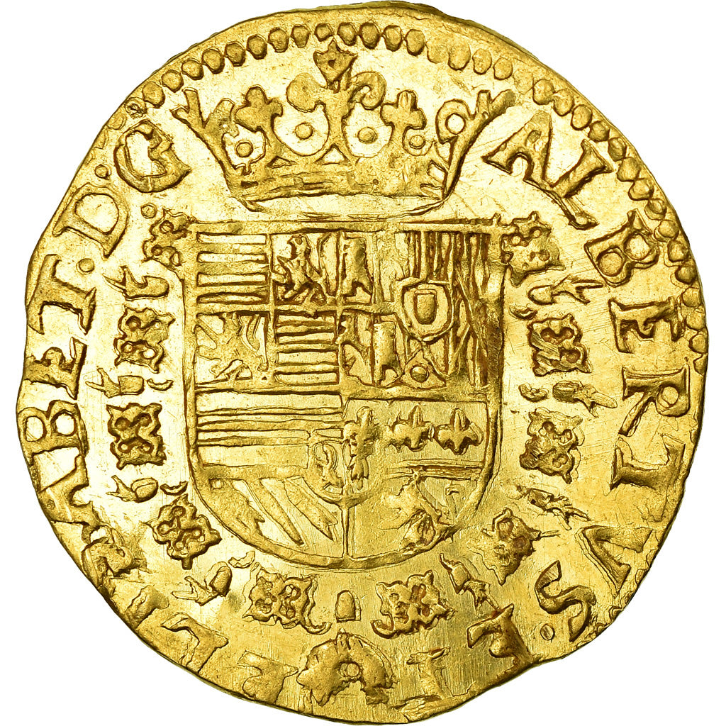 Moneda, Países Bajos españoles, TOURNAI, 2 Albertin, Corona, 1603, Antwerp