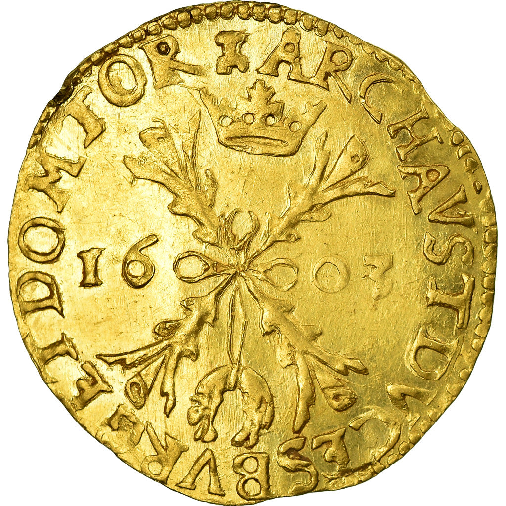 Moneda, Países Bajos españoles, TOURNAI, 2 Albertin, Corona, 1603, Antwerp