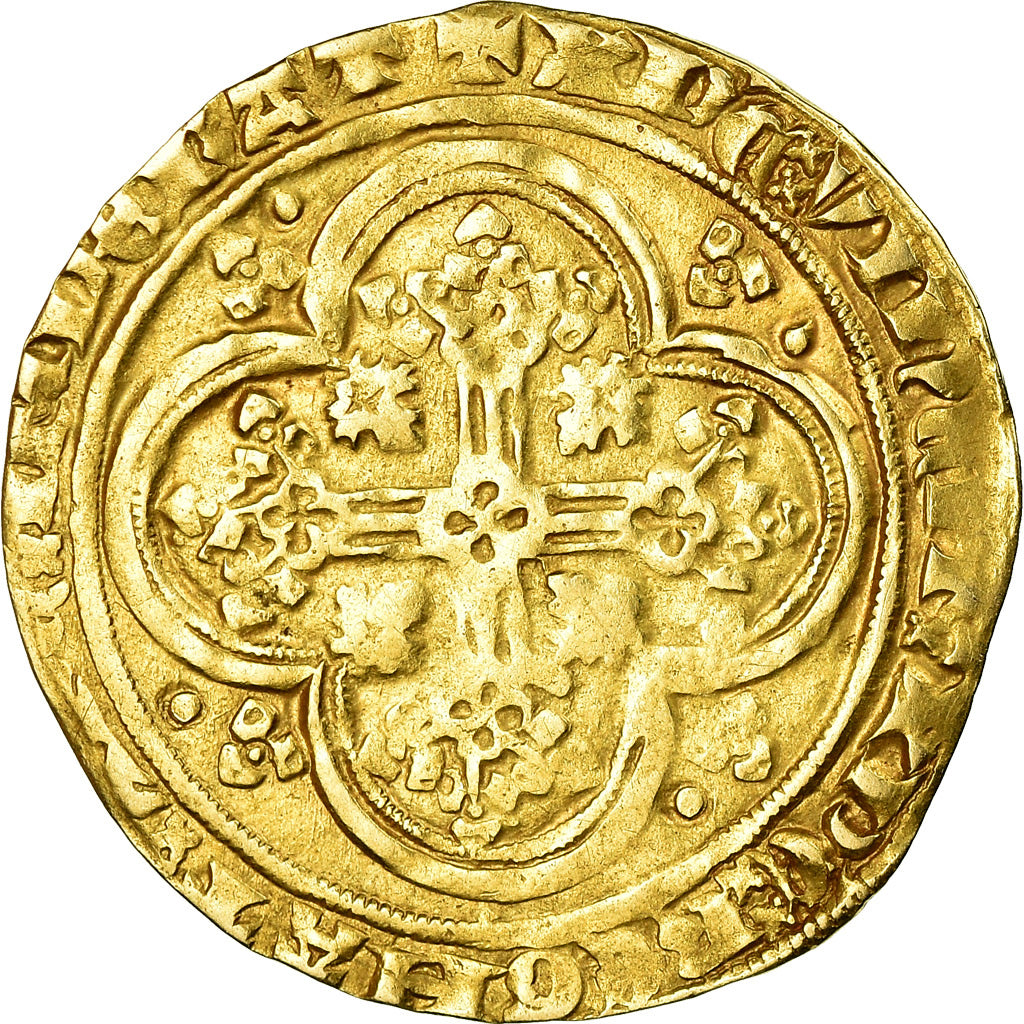 Coin, France, Jean II le Bon, Ecu d'or à la chaise, Ecu d'or, VF(30-35), Gold