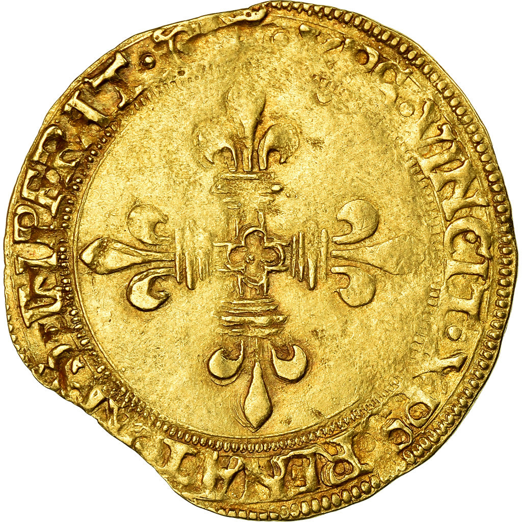 Coin, France, Dauphiné, François Ier, Écu d'or au soleil, 1519, Romans