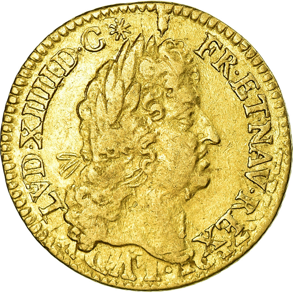 Moneda, Francia, Louis XIV, 1/2 Louis d'or à l'écu, 1/2 Louis d'or, 1690