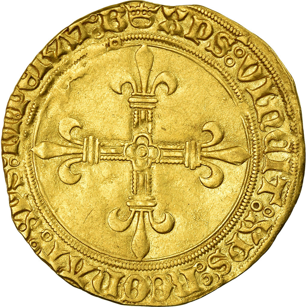 Monnaie, France, Charles VIII, Ecu d'or, Bourges, SUP, Or, Duplessy:575