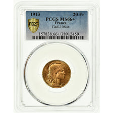 Coin, France, Marianne, 20 Francs, 1913, Paris, PCGS, MS66+, Gold, KM:857