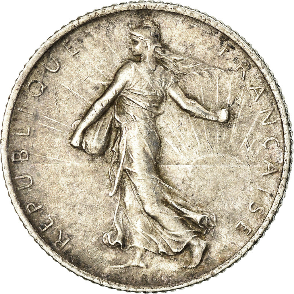 Munten, Frankrijk, Semeuse, Franc, 1914, Castelsarrasin, PR, Zilver, KM:844.2