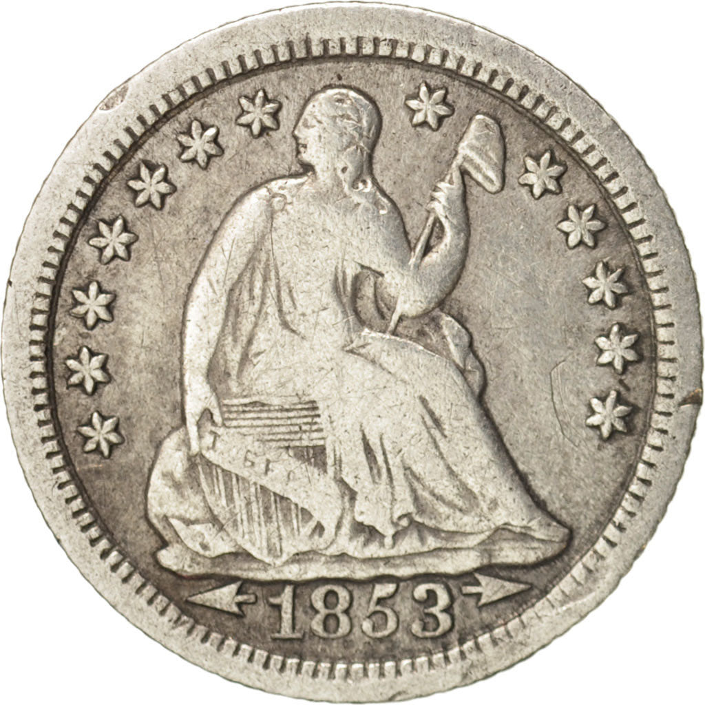 United States, Seated Liberty Half Dime, 1853-P, KM:76