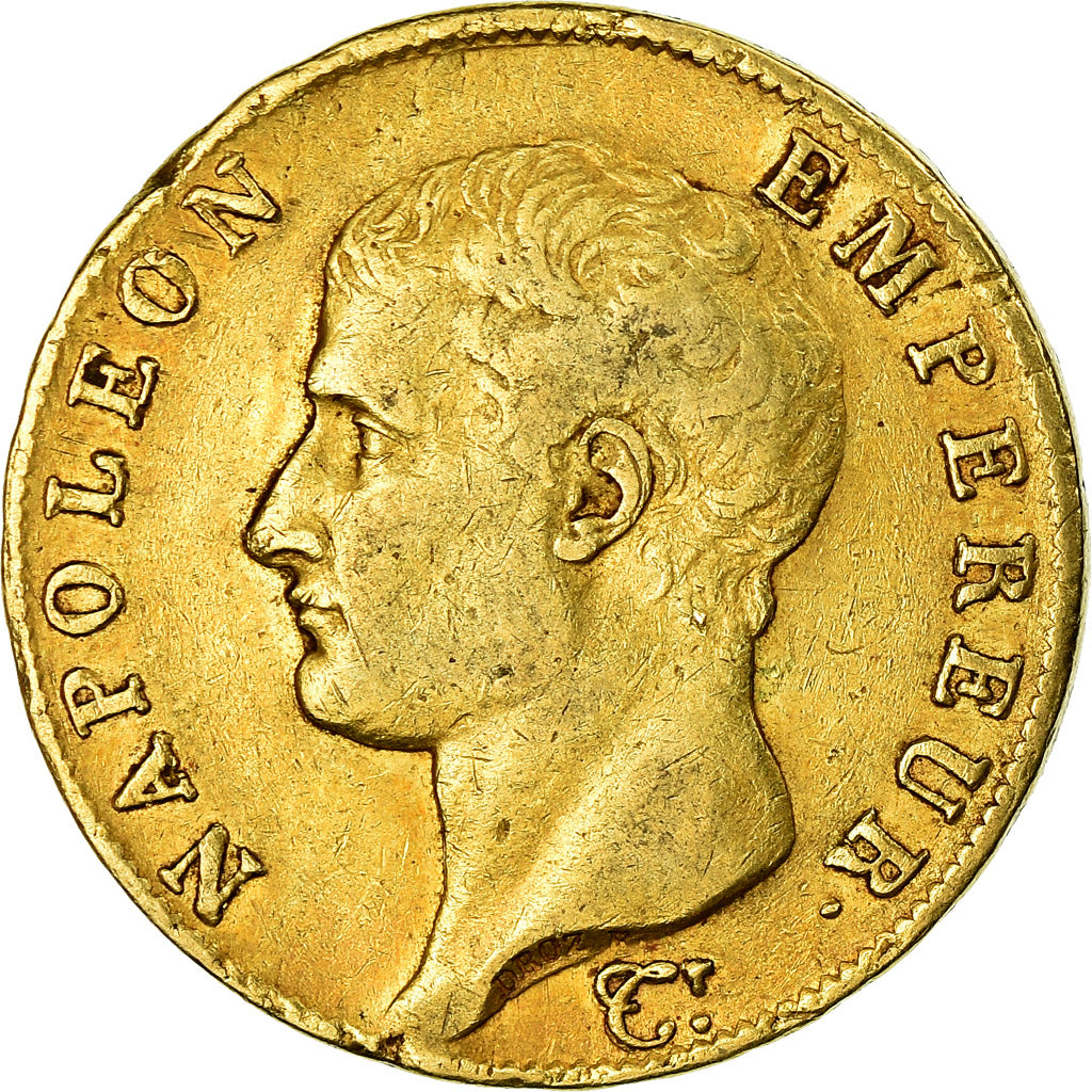 Moneta, Francia, Napoléon I, 40 Francs, 1806, Torino, MB+, Oro, KM:675.5
