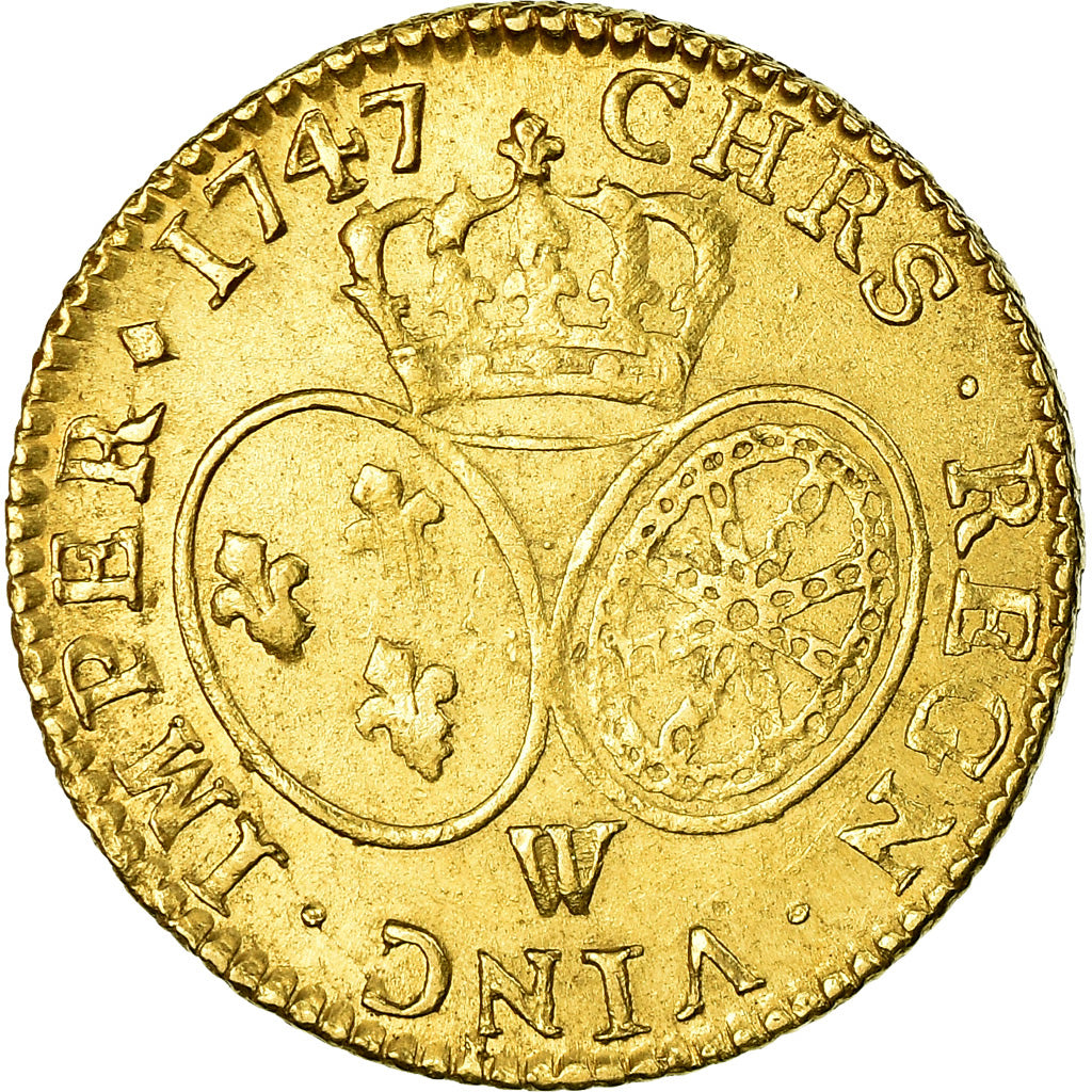 Coin, France, Louis XV, Louis d'or au bandeau, Louis d'Or, 1747, Lille