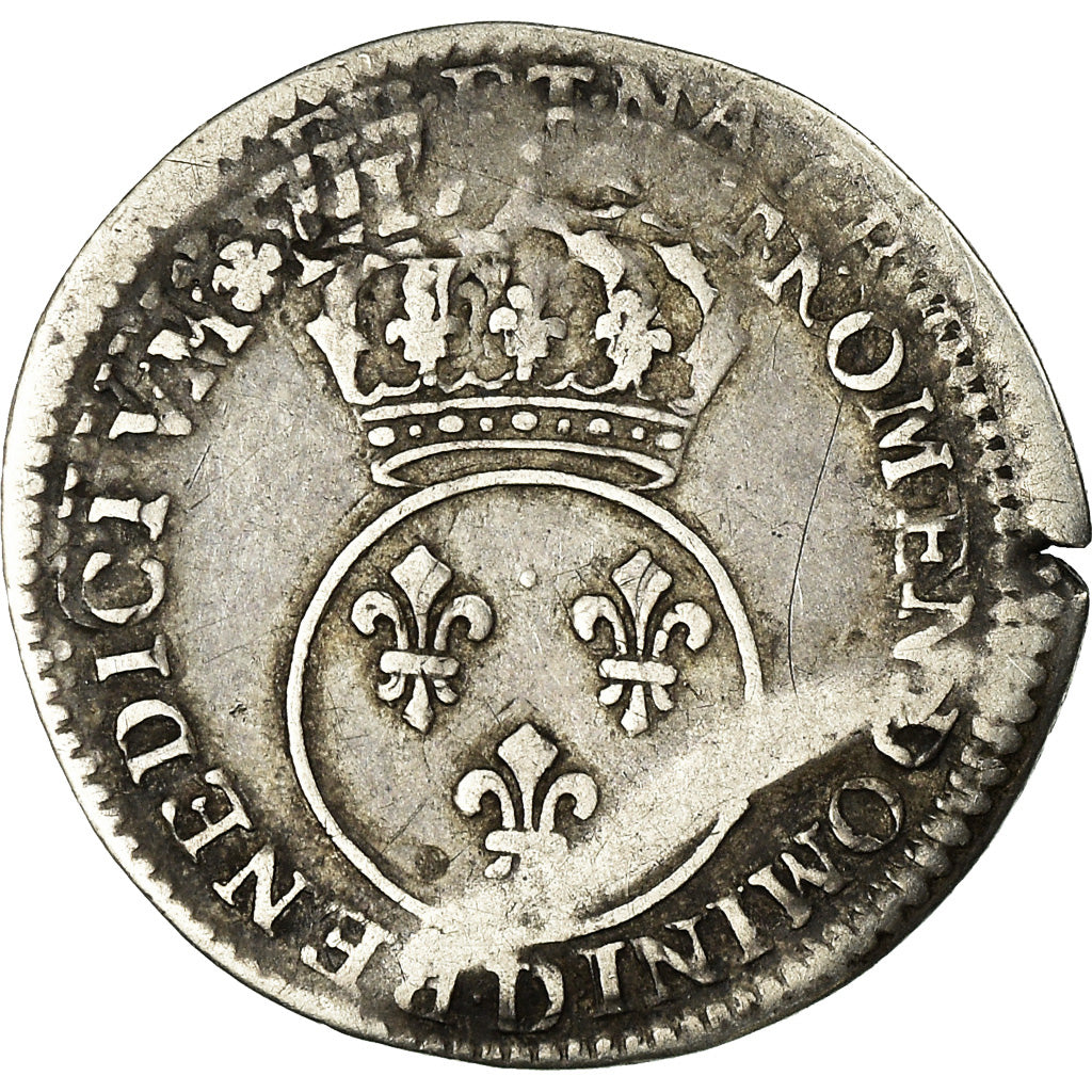 Coin, France, Louis XV, 1/20 Ecu Vertugadin, 1/20 Ecu, 1717, Lyon, VF(30-35)