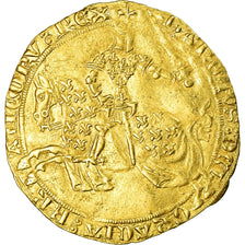 Moneta, Francja, Charles V, Franc à cheval, AU(55-58), Złoto, Duplessy:358