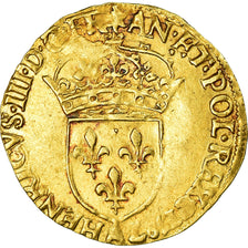 Coin, France, Henri III, Ecu, 1587, Paris, EF(40-45), Gold