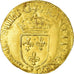 Moeda, França, Henri III, Ecu d'or, 1578, La Rochelle, EF(40-45), Dourado