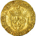 Moneta, Francia, Charles VIII, Ecu d'or, Rouen, BB+, Oro, Duplessy:575