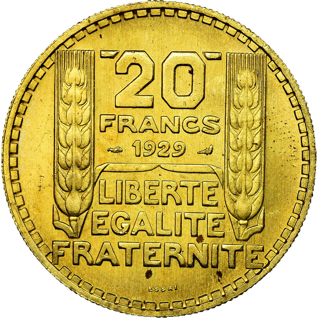 Monnaie, France, Turin, 20 Francs, 1929, ESSAI, SUP, Aluminum-Bronze