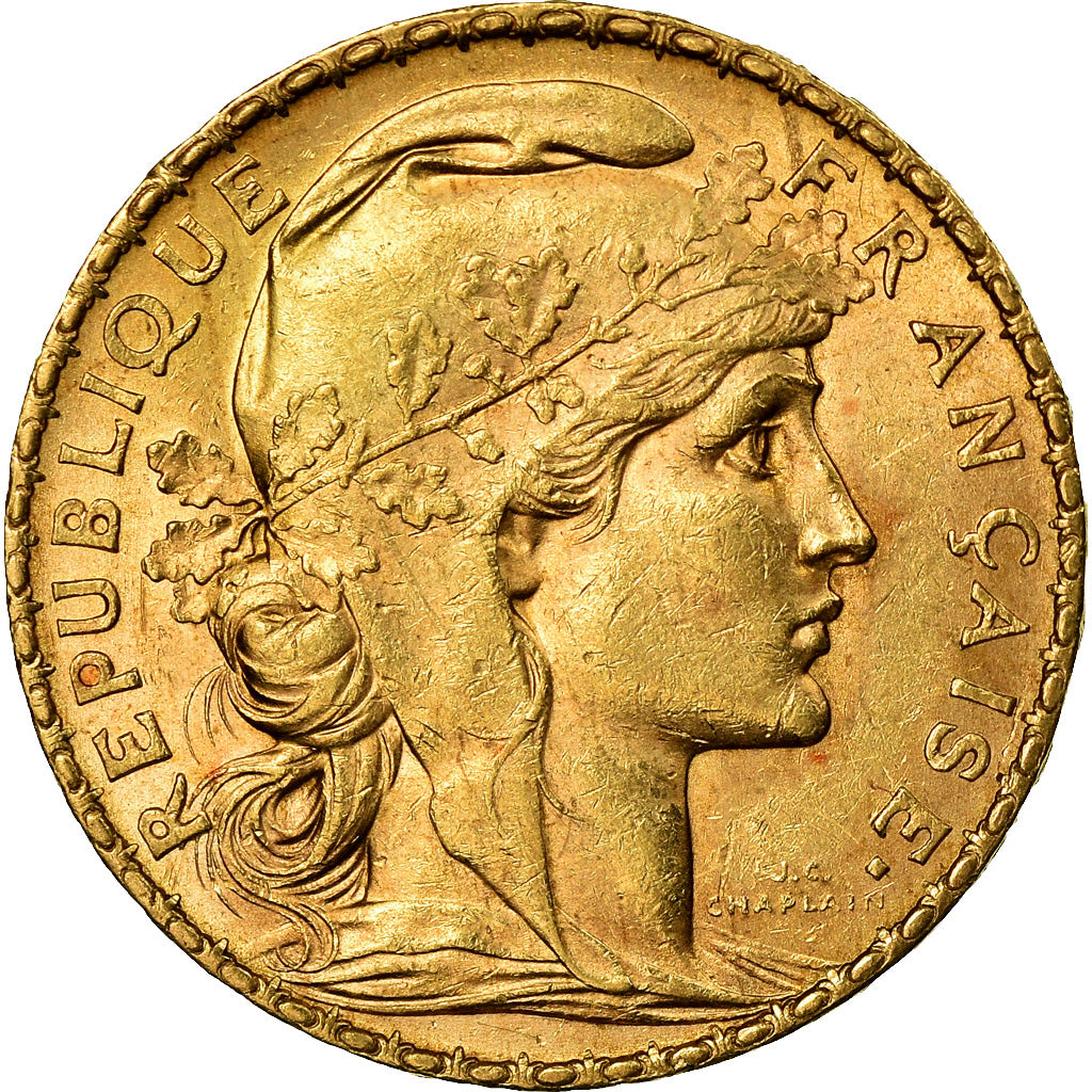 Coin, France, Marianne, 20 Francs, 1900, Paris, AU(50-53), Gold, KM:847