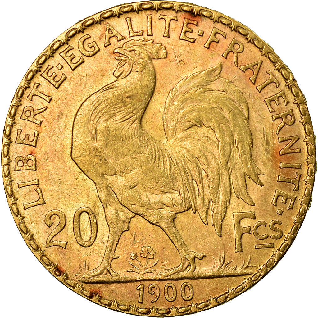 Coin, France, Marianne, 20 Francs, 1900, Paris, AU(50-53), Gold, KM:847