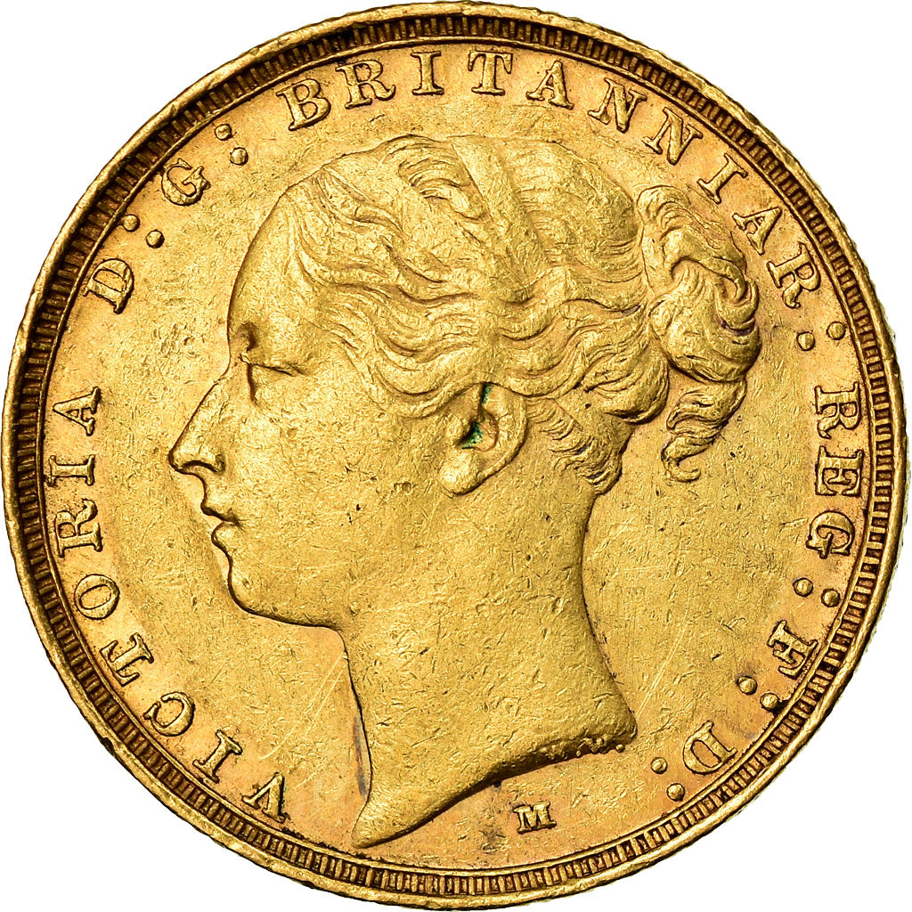 Coin, Australia, Victoria, Sovereign, 1886, Melbourne, EF(40-45), Gold, KM:7