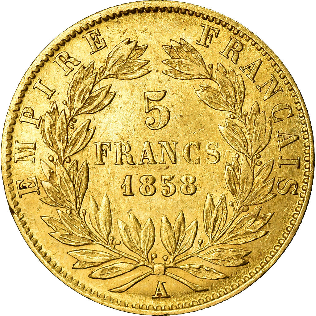 Monnaie, France, Napoleon III, 5 Francs, 1858, Paris, TB+, Or