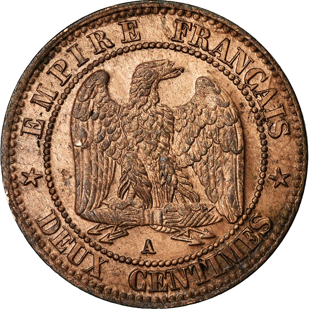 Moneta, Francja, Napoleon III, Napoléon III, 2 Centimes, 1857, Paris
