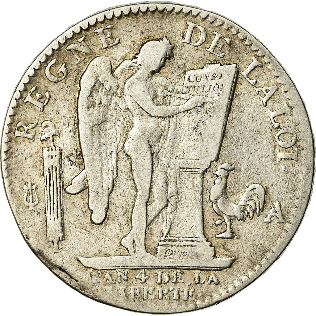 Moeda, França, Louis XVI, Écu de 6 livres françois, ECU, 6 Livres, 1792